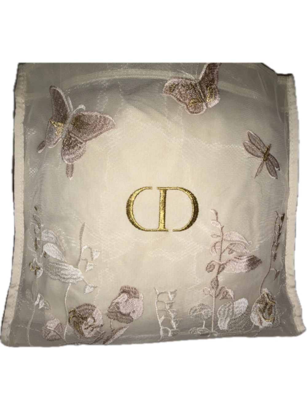 Dior Beauty Floral Embroidered Mesh Tote Bag - Picture 2 of 9